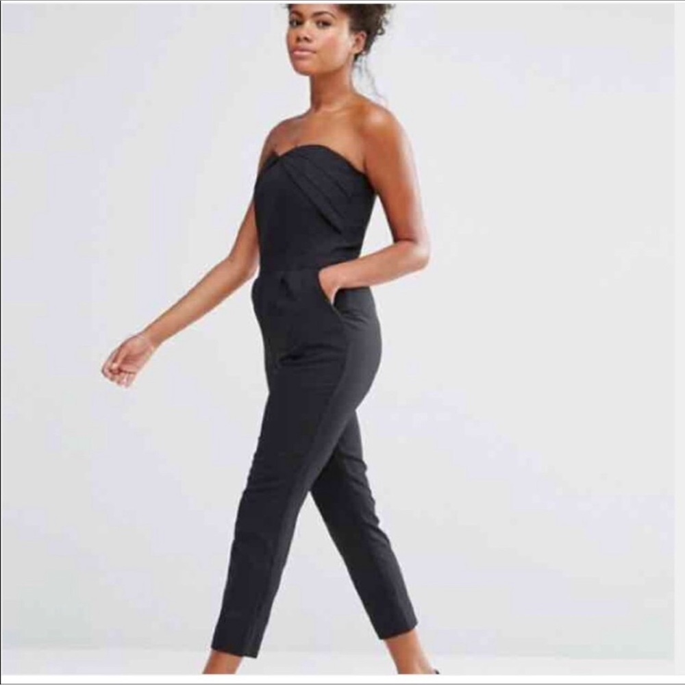ASOS Black Jumpsuit Sleek Strapless Design